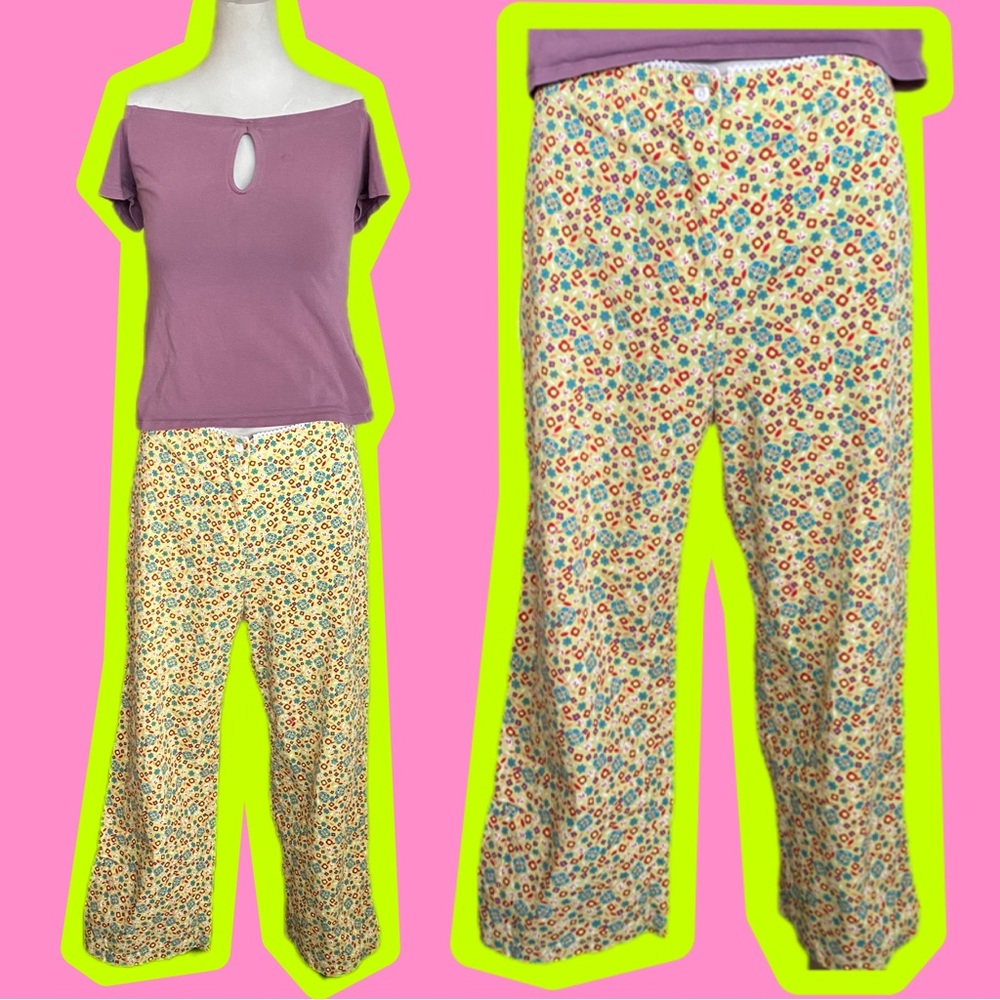 Y2K Fairy Garden Floral Capris